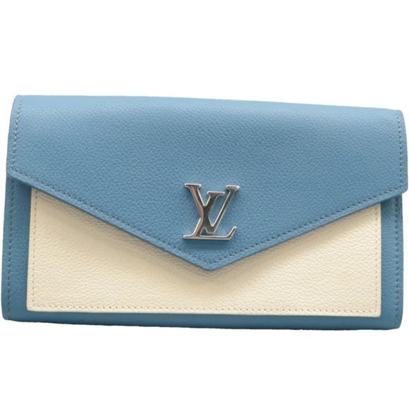 Louis Vuitton Handbags - 100% Authentic Louis Vuitton Blue & Beige Leather Wallet